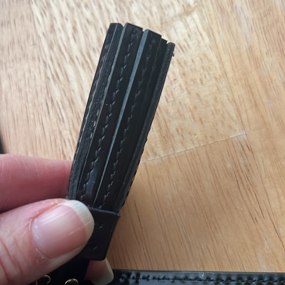 Like new Kate Spade black patten leather wristlet with removable strap - Picture 3 of 16